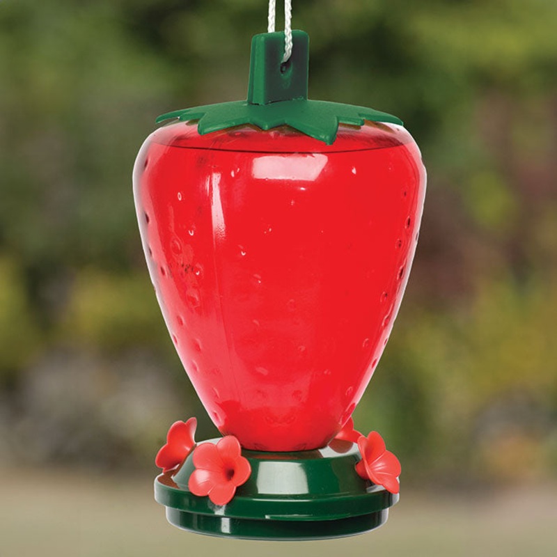 50 oz. Plastic Strawberry Hummingbird Feeder