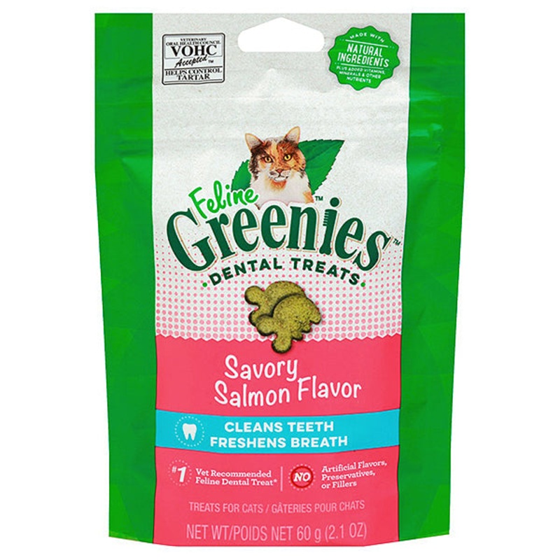 Feline Dental Savory Salmon Flavor Cat Treats 2.5oz