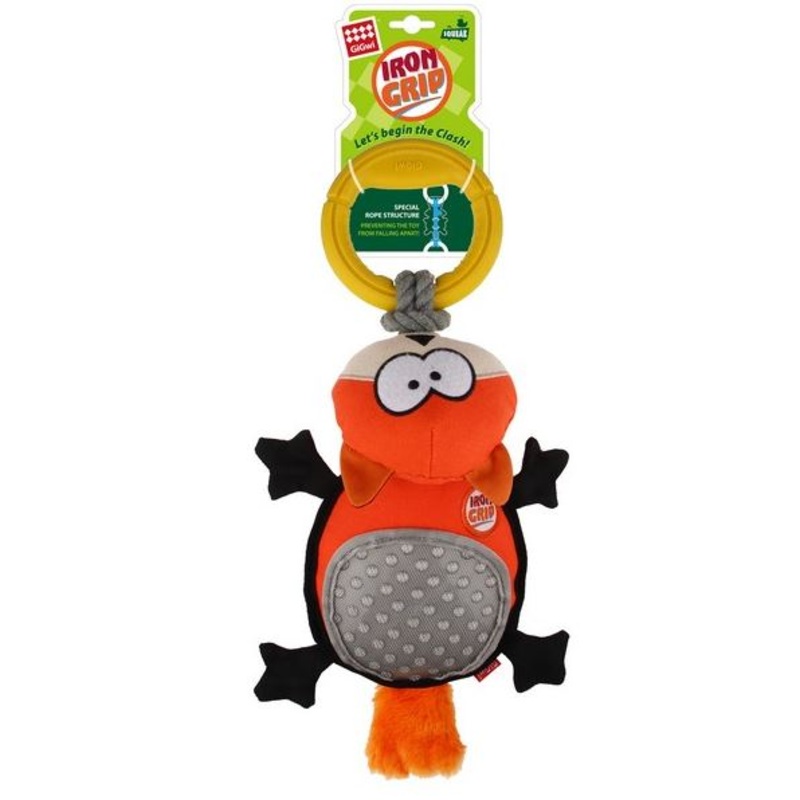GiGwi Iron Grip Fox Plush Tug Toy with Handle