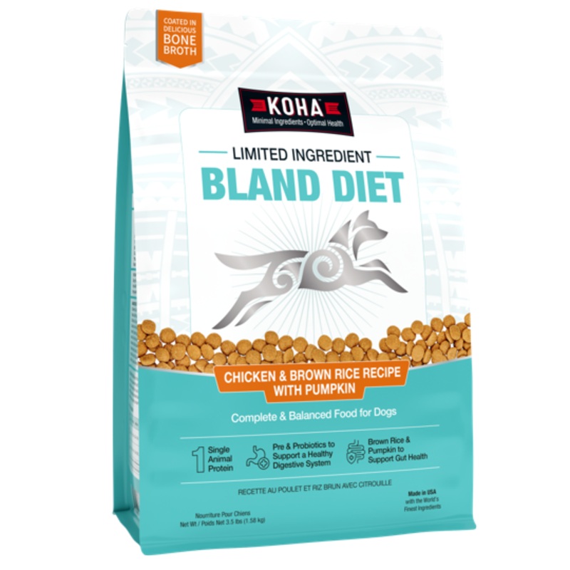 KOHA Limited Ingredient Bland Diet Chicken & Brown Rice Dog Food 3.5 lb.