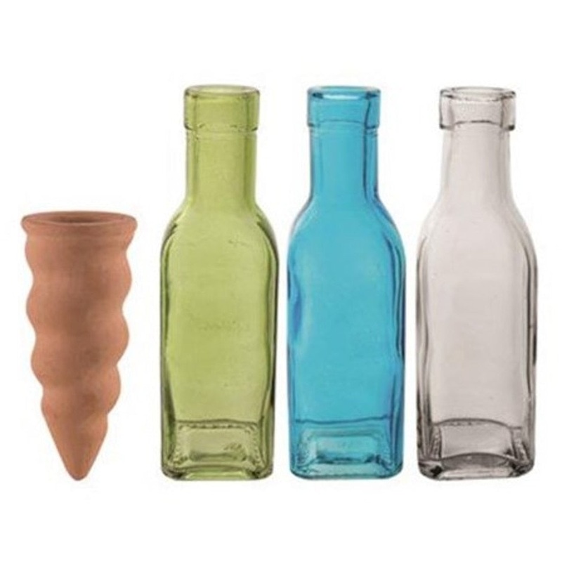 NEVER DRY PLANT PAL W/VINTAGE WATERING BOTTLE