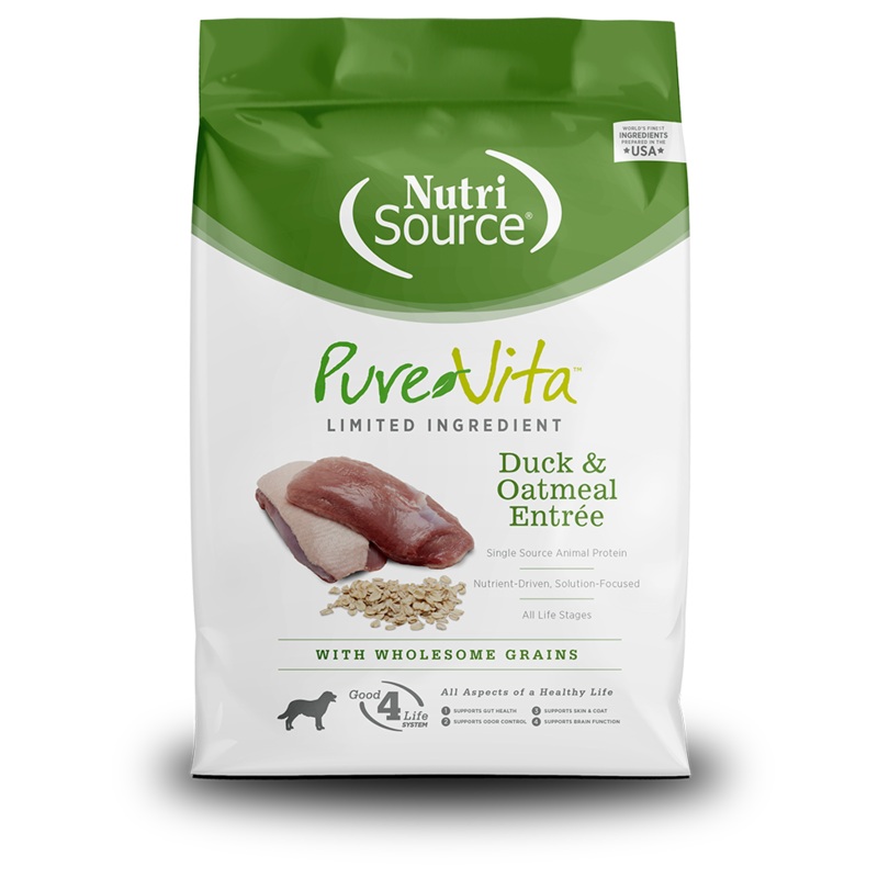 NutriSource PureVita Limited Ingredient Duck & Oatmeal Entre Dog Food 25 lbs
