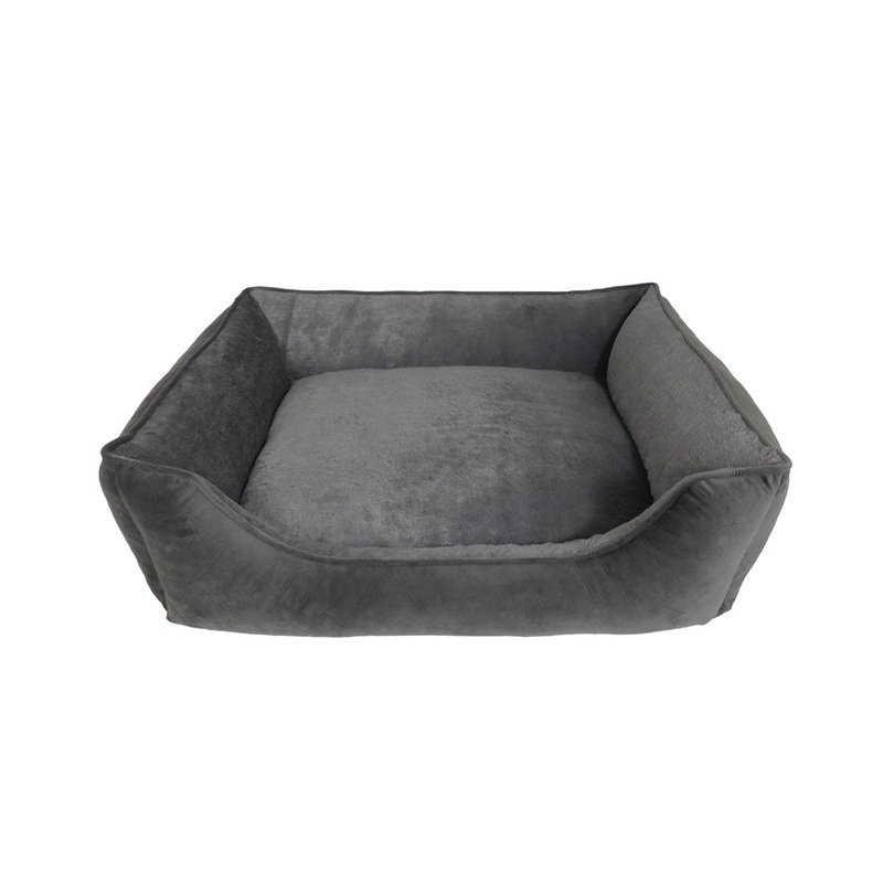Rover Rest Max Deluxe Lounger Dog Bed Gunmetal Grey 26 X 22 X 8 Inch