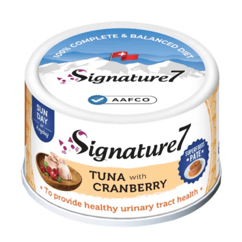 Signature7 Cat Superfoods Pate Sunday Tuna With Cranberry For Urinary Support 80g