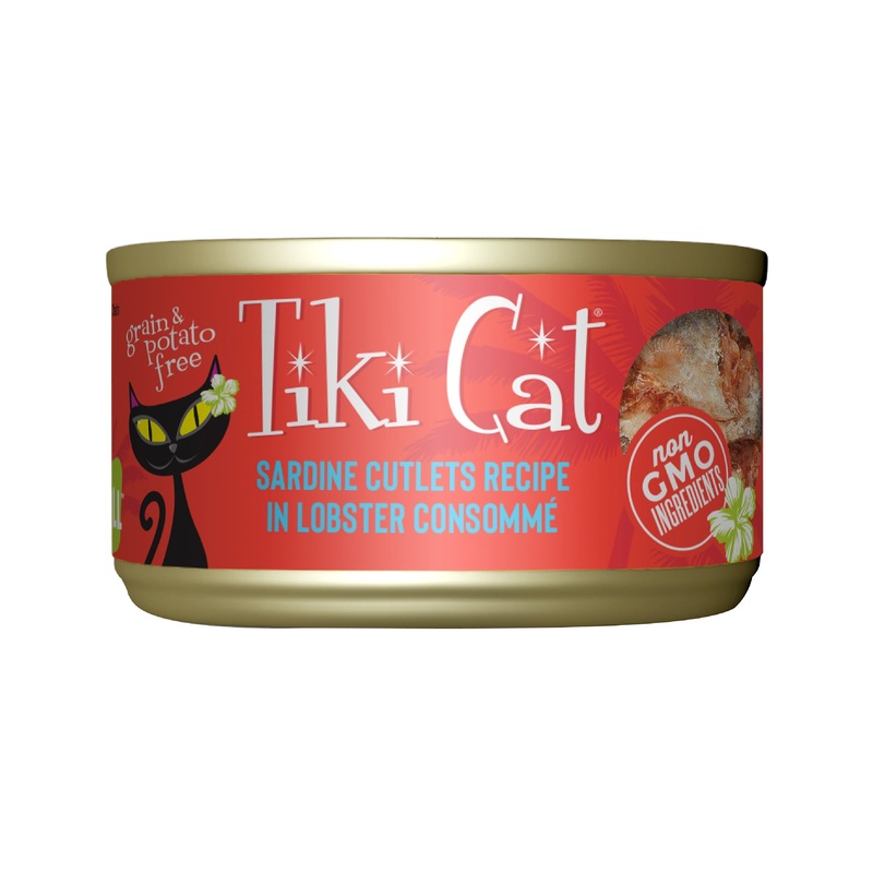 Tiki Cat Grill Wet Cat Food Sardine Cutlets in Lobster Consomm 2.8oz Can