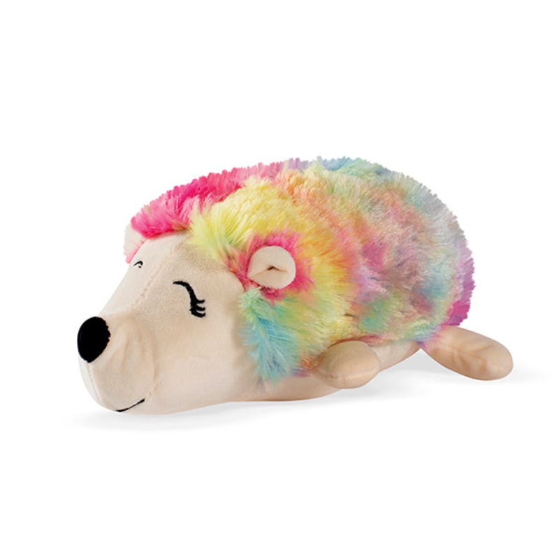 Tina the Hedgehog Squeaky & Fuzzy Plush Dog Toy Rainbow 4-in x 9.5-in