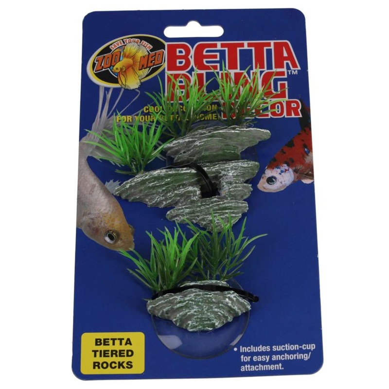 Zoo Med Betta Bling Tiered Rocks  Natural Aquarium Decoration for Betta Fish