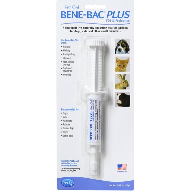 Bene-Bac Plus FOS & Probiotics Pet Gel for Dogs & Cats 15 gram