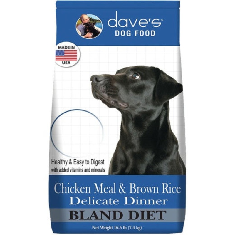 Dave’s Natural Dry Dog Food Chicken Meal Rice & Oatmeal Delicate Dinner 16lb Bag