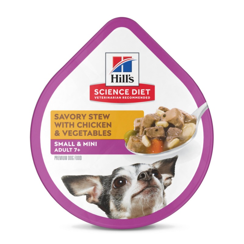 Hill’s Science Diet Adult 7+ SM Paws Savory Stew with Chicken & Vegetables Dog Food Trays