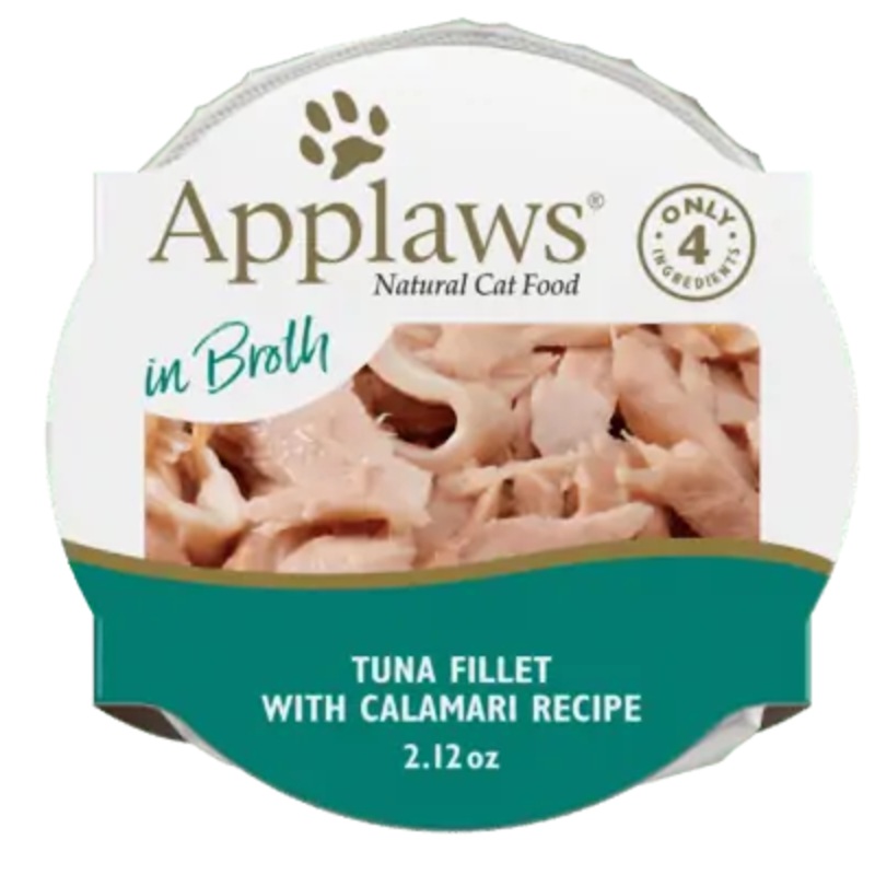 Applaws Natural Wet Cat Food Tuna Fillet with Calamari in Broth Pot