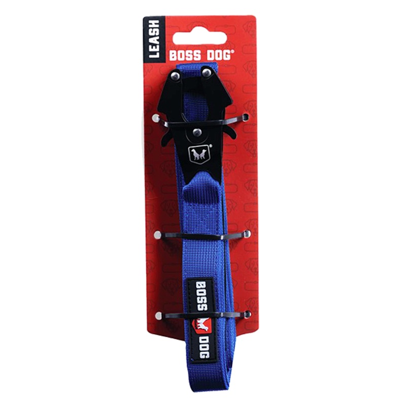 Boss Tactical Durable Dog Leash Blue 6 Feet Long, 1 in Webbing