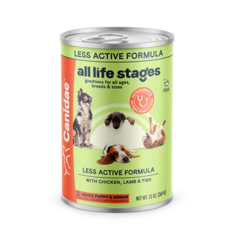 CANIDAE All Life Stages Less Active Formula with Chicken, Lamb & Fish Wet Dog Food (13 oz, single can)