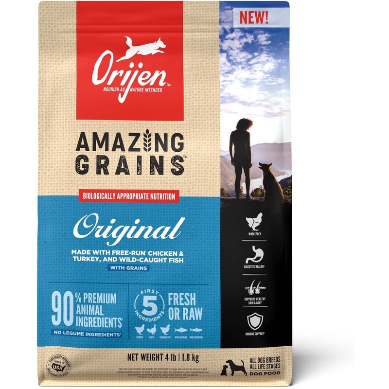 Orijen Amazing Grains Original Dry Dog Food 4 lb