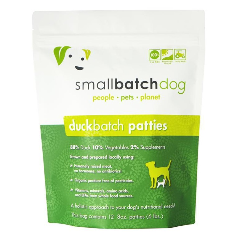 Small Batch Duck Frozen Raw Dog Food, Patties 6 lb