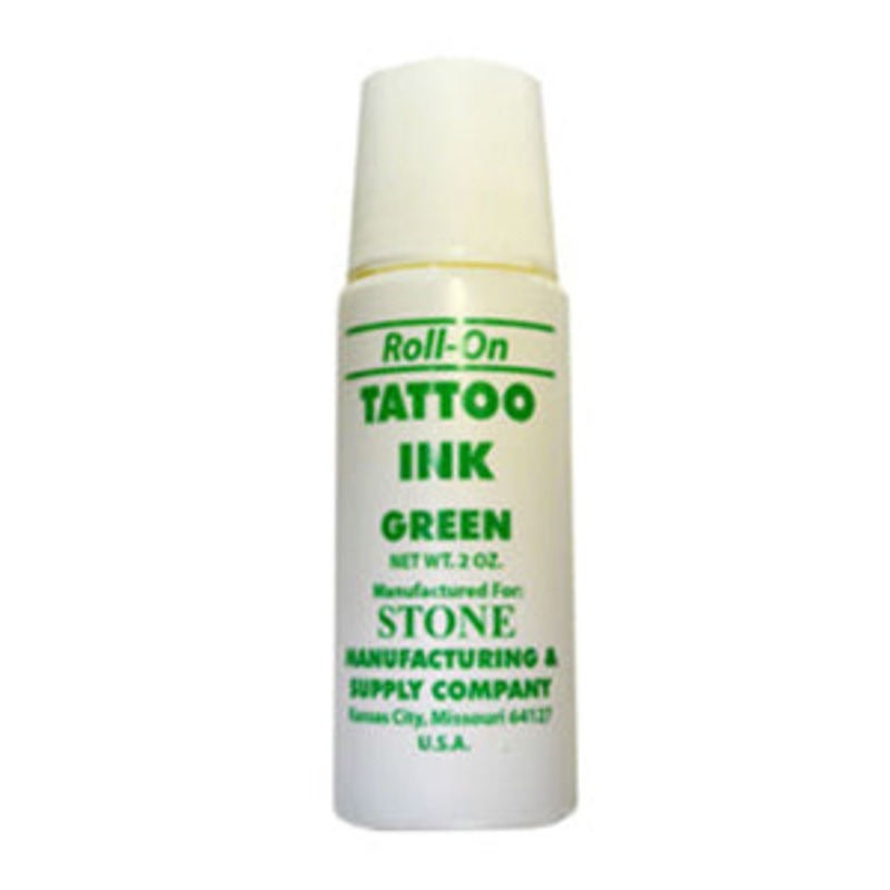 Stone Manufacturing Tattoo Ink Roll on Applicator Permanent Liquid Green 2 Oz 2 oz