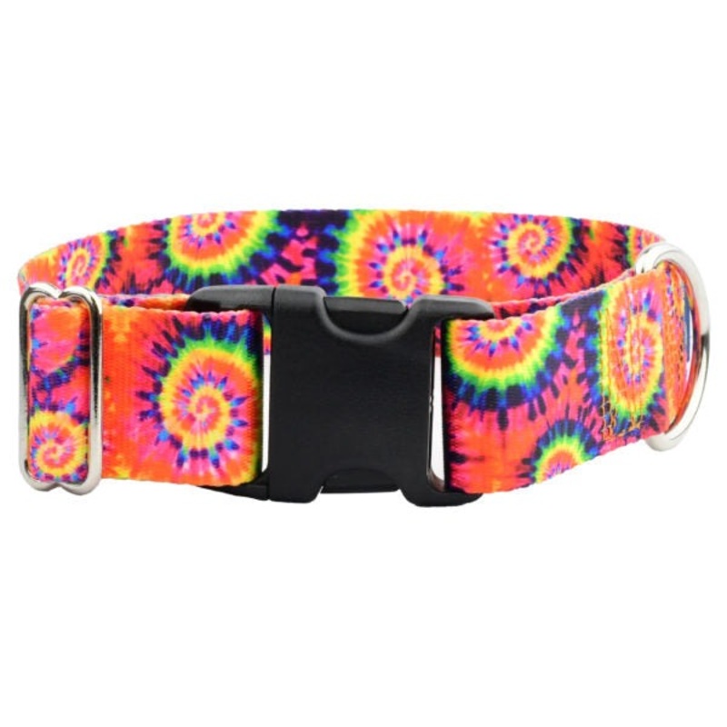 2 Hounds Design Classic Tie-Dye Dog Collar XL 1.5″