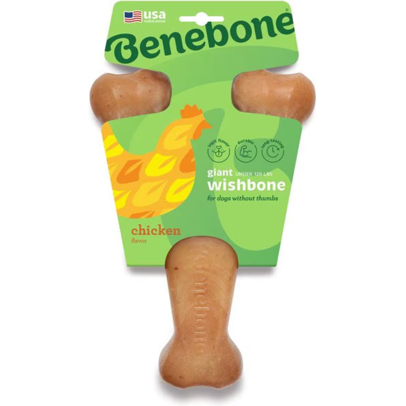 Benebone Chicken Wishbone Durable Dog Chew Toy Small