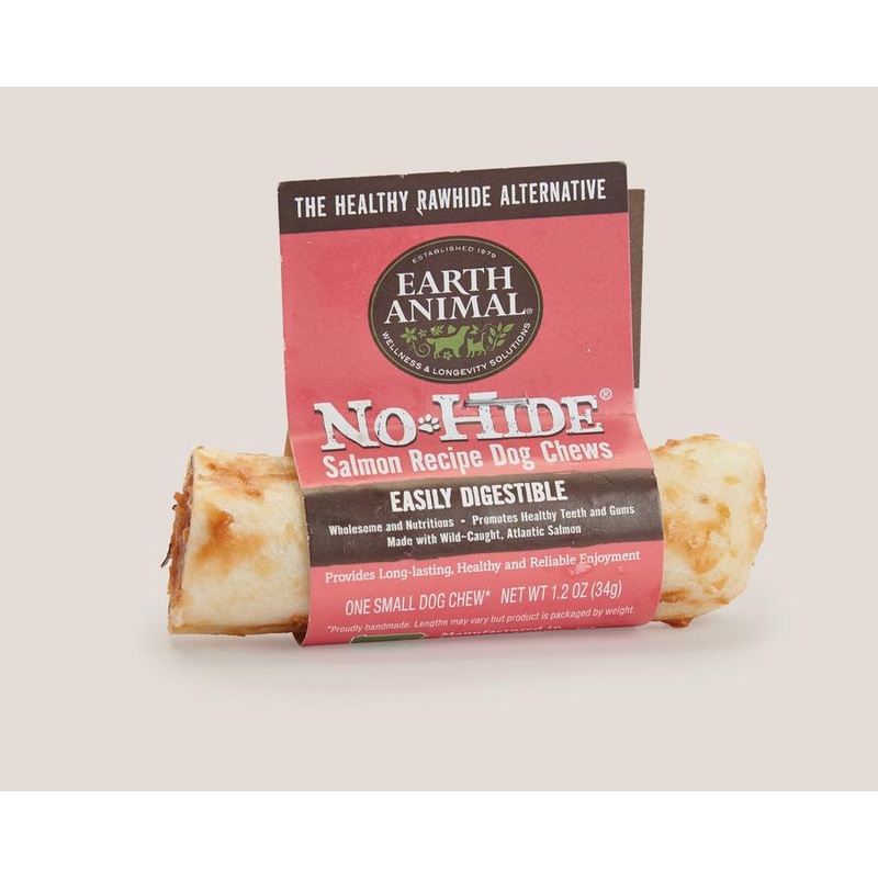 Earth Animal Salmon No-Hide Wholesome Dog Chews Single – Medium