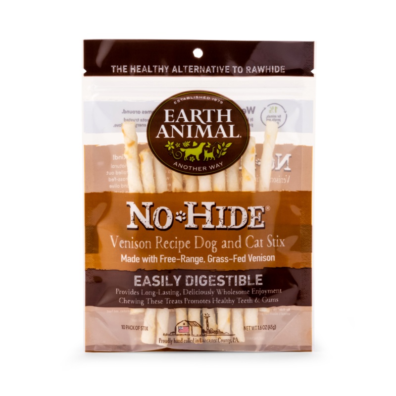Earth Animal Venison No-Hide Dog and Cat Stix 10 Pack