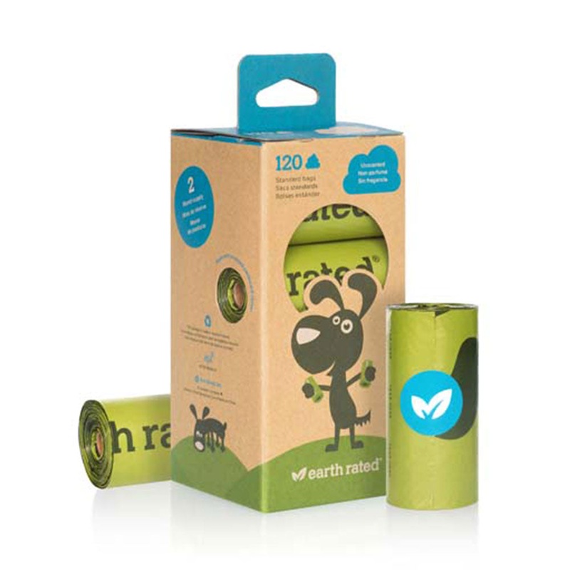 Earth Rated Unscented Refill Rolls 8 Refill Rolls 120 Bags/8 Rolls