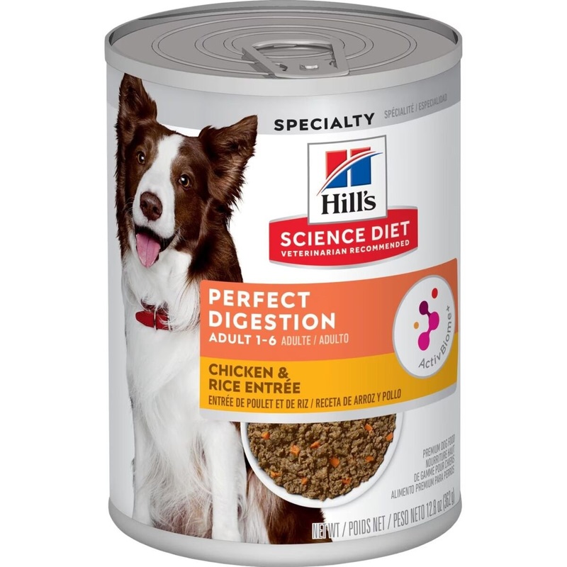 Hill’s Science Diet Adult Entree Perfect Digestion Chicken & Rice Wet Dog Food – 12.5 oz