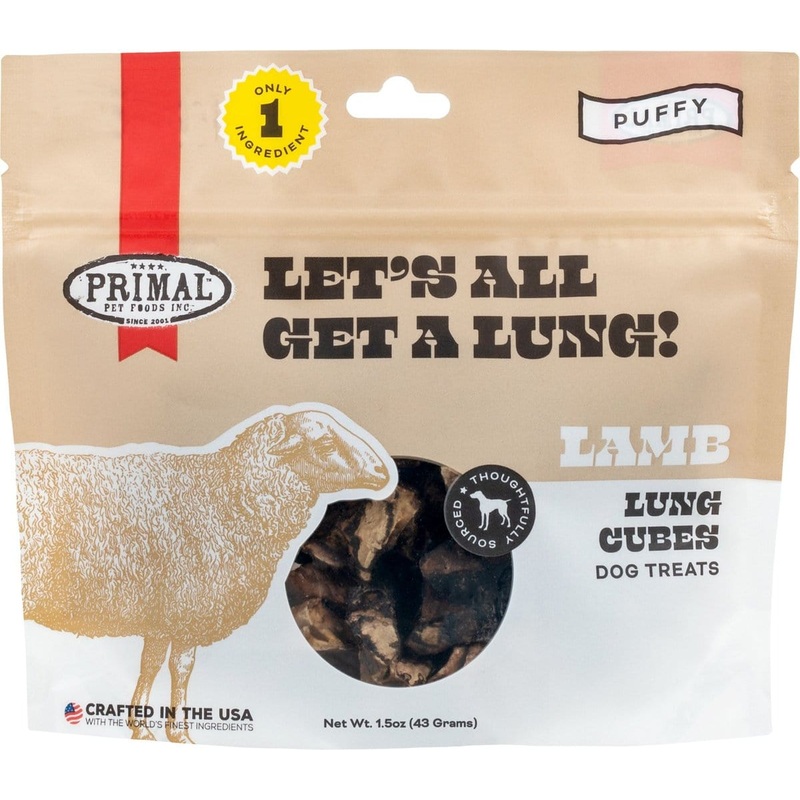 Primal Let’s All Get A Lung Lamb Recipe Treats for Dogs 1.5 oz