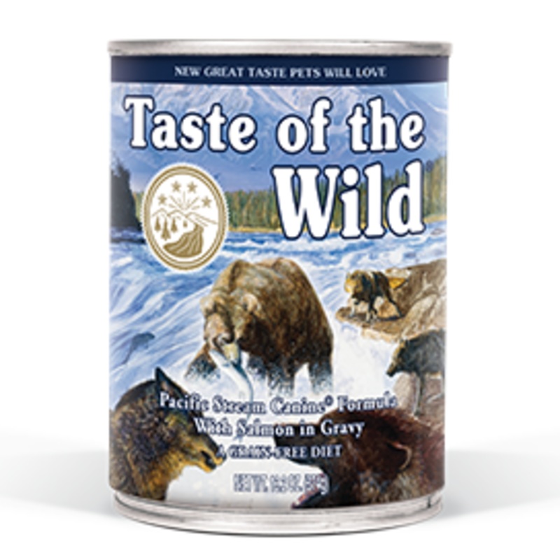 Taste of the Wild Pacific Stream Formula with Salmon in Gravy Wet Dog Food 13-oz, case of 12