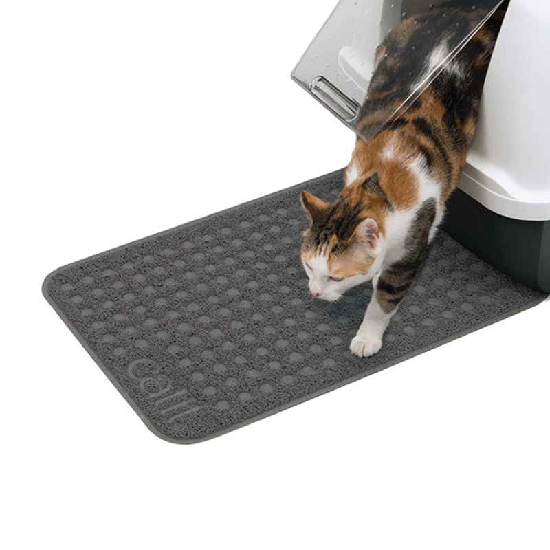 Textured Litter Mat Grey Small ( 15.75-in x 23.5-in )