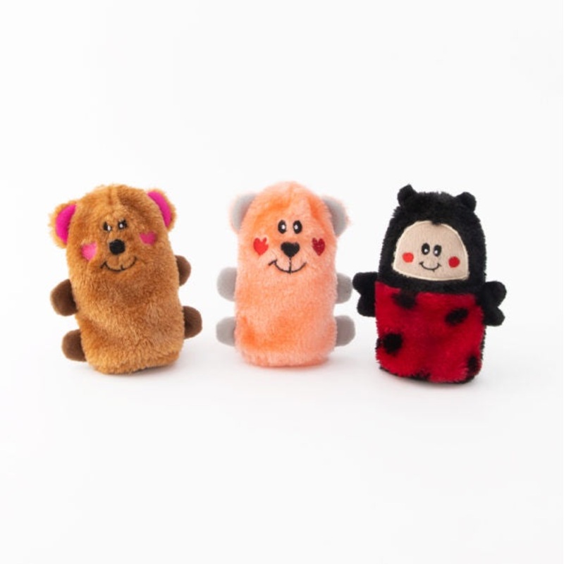 Zippy Paws Valentines Miniz Squeakie Buddies 3 Pack