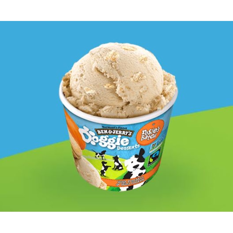 Ben & Jerry’s Doggie Desserts Rosie’s Batch Pumpkin & Mini Cookies Frozen Dog Treat 4 pk – 4 oz