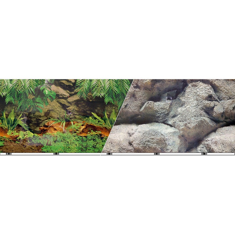 Blue Ribbon Vibran-Sea Double Sided Background Rainforest & Freshwater (Sold By FT) 12 inches Tall