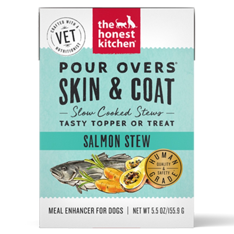 Honest Kitchen Skin & Coat Salmon Stew Pour Over Dog Food Topper Individual 156g
