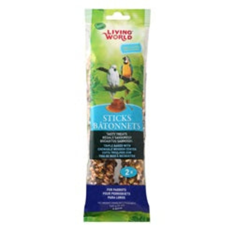 Living World Parrot Sticks – Honey Flavour – 140 g (5 oz) – 2 pack