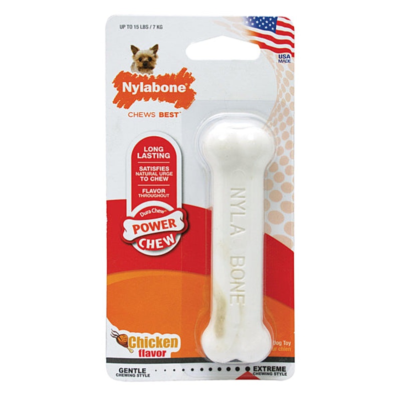 Nylabone Dura Chew Bone Chicken Flavor Petite up to 15lbs