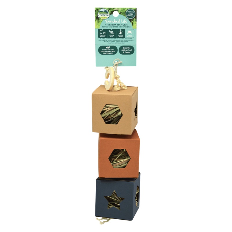 Oxbow Enriched Life  Hide Box Hanger Small Animal Toy