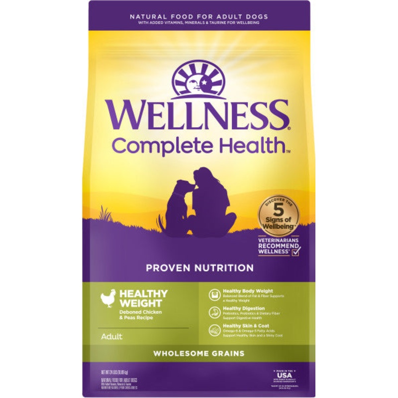 Wellness Complete Health Grained Healthy Weight Chicken & Peas 24-lb