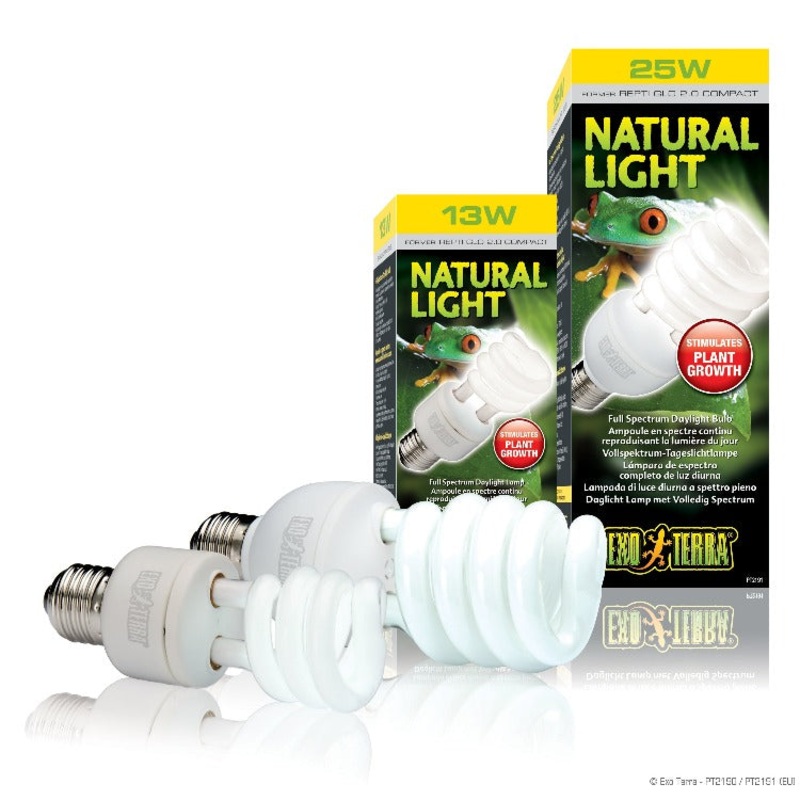 Exo Terra Natural Light Lamps – Full Spectrum Daylight Bulbs 13 Watt