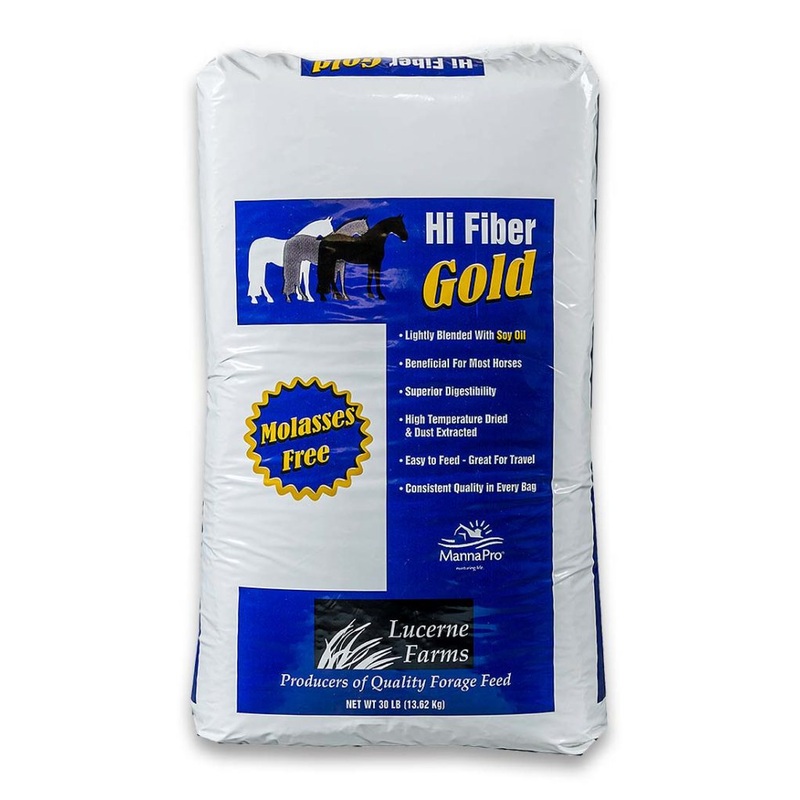 High-Fiber, Low-Sugar Horse Feed  Hi Fiber Gold 30 Lb