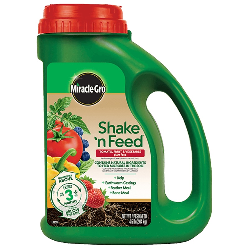 Miracle-Gro Shake ‘n Feed Tomato, Fruit & Vegetable Plant Food 4.5 lbs