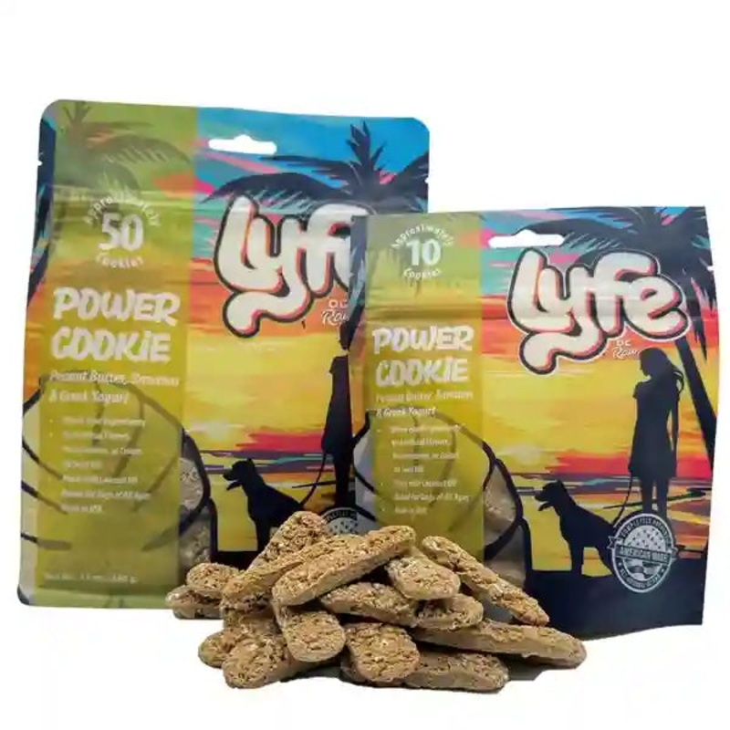 OC Raw Lyfe Power Cookie Peanut Butter, Banana & Greek Yogurt Dog Treats 2.3 oz