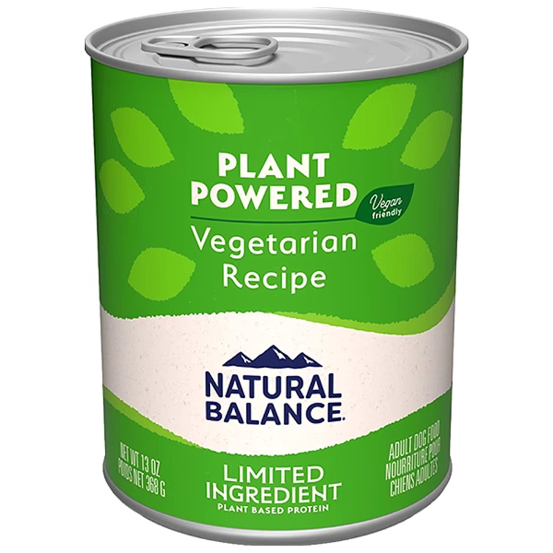 Plant Powered Vegetarian Recipe Pate Adult Wet Canned Dog Food 13.2oz, case of 12