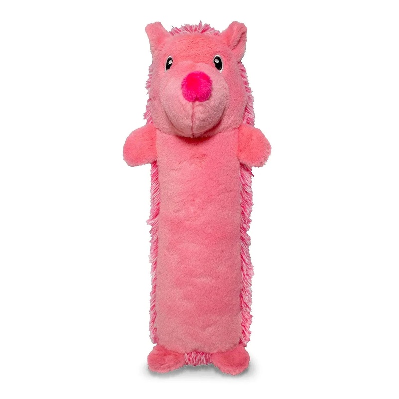 ThoozyPet Hedgehog Plush Dog Toy in Pink 13 in