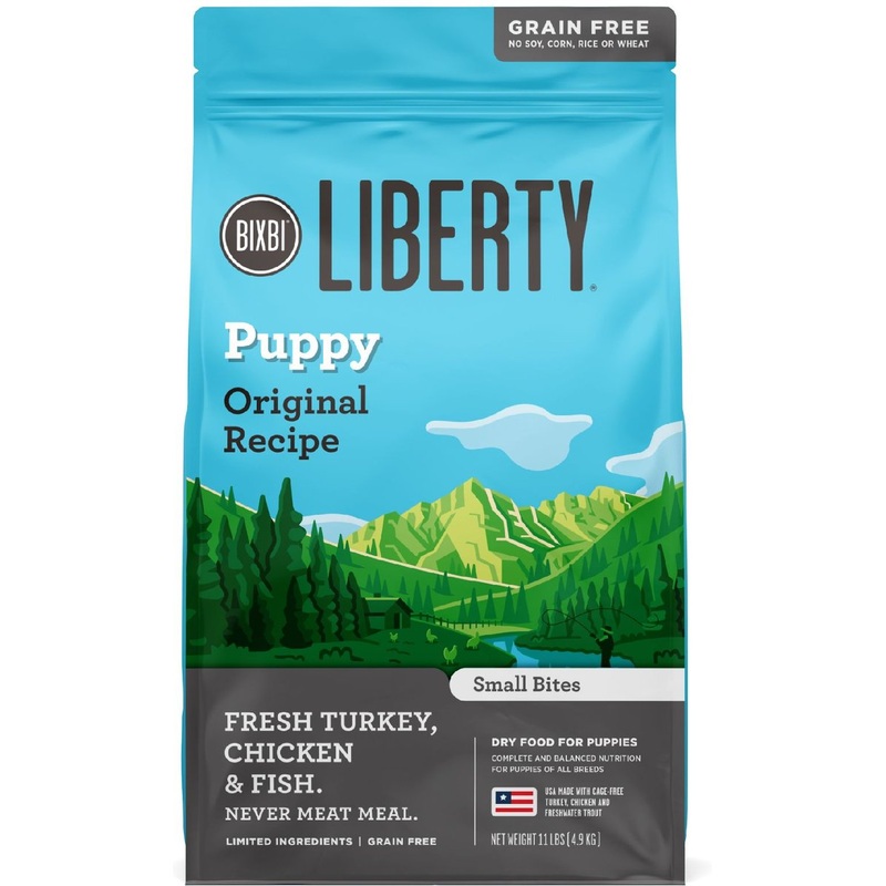 BIXBI Liberty Puppy Original Recipe Fresh Turkey, Chicken & Fish Dry Dog Food, 11 lbs