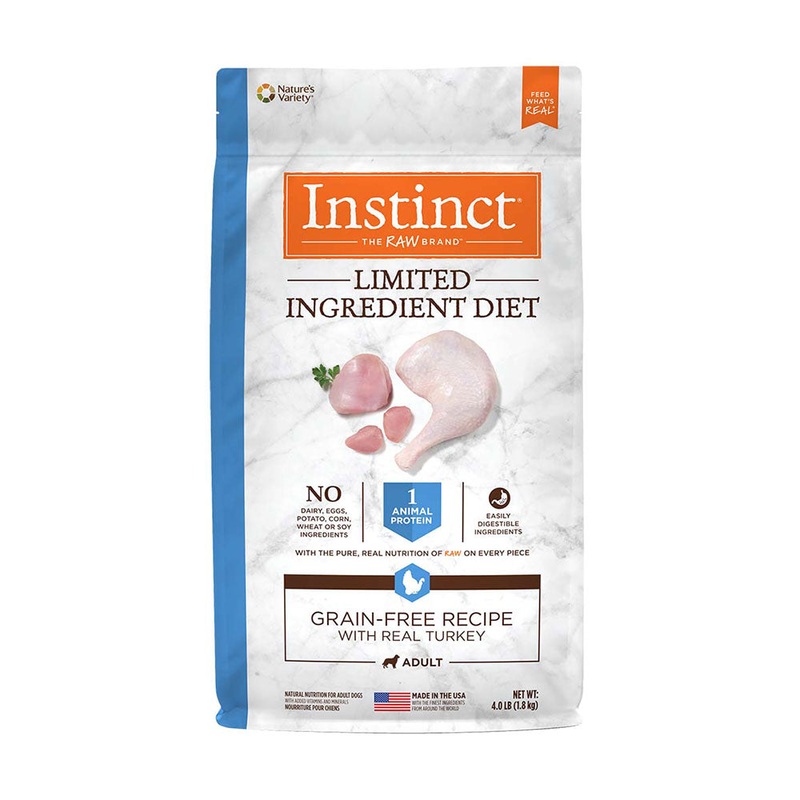 Instinct Limited Ingredient Diet Grain Free Recipe with Real Turkey Dog Food 4 Lbs