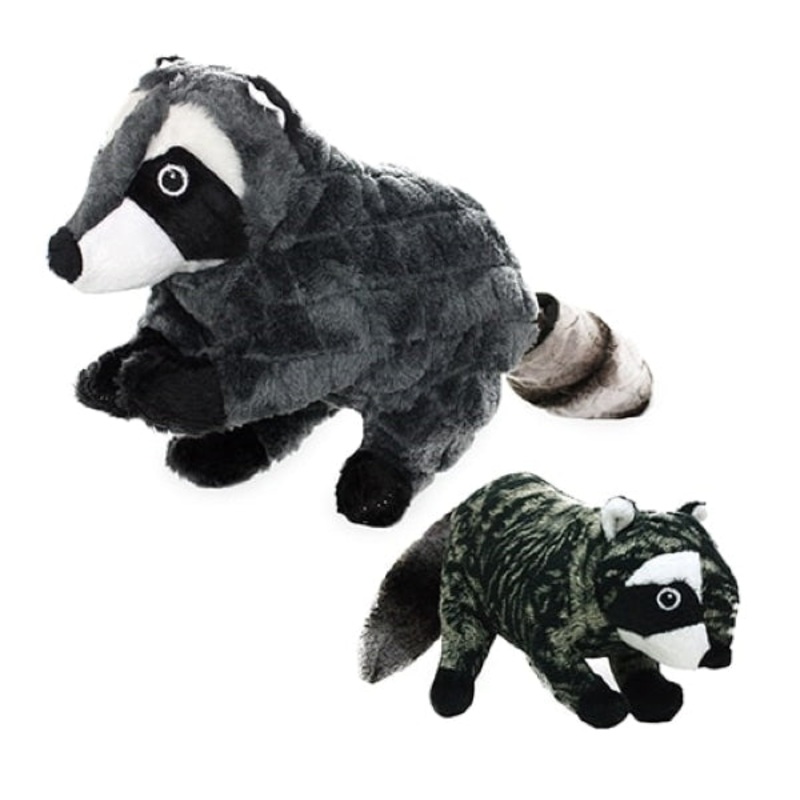 Mighty Nature Series Raccoon Durable Squeaky Plush Dog Toy 3 in x 8 in x 4 in