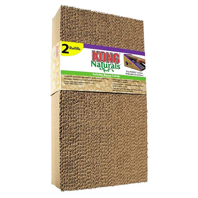 Naturals Scratcher Refill Corrigated Cardboard Cat Toy 2 Pack