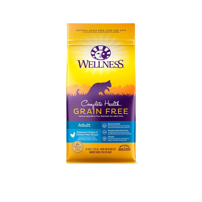 Wellness Complete Health Grain Free Adult Health Deboned Chicken & Chicken Meal Recipe Cat Food 2 Lbs 4 Oz