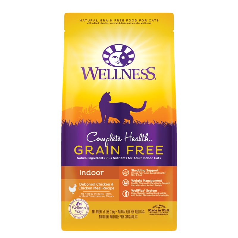 Wellness Complete Health Grain-Free Indoor Deboned Chicken Recipe Dry Cat Food 5.5lb Bag