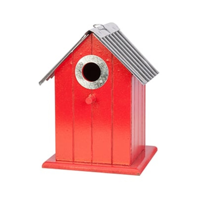 WoodLink Corrugated Metal Colorful Wren/Chickadee Bird house 4.75″ L x 6″ W x 8.375″ H